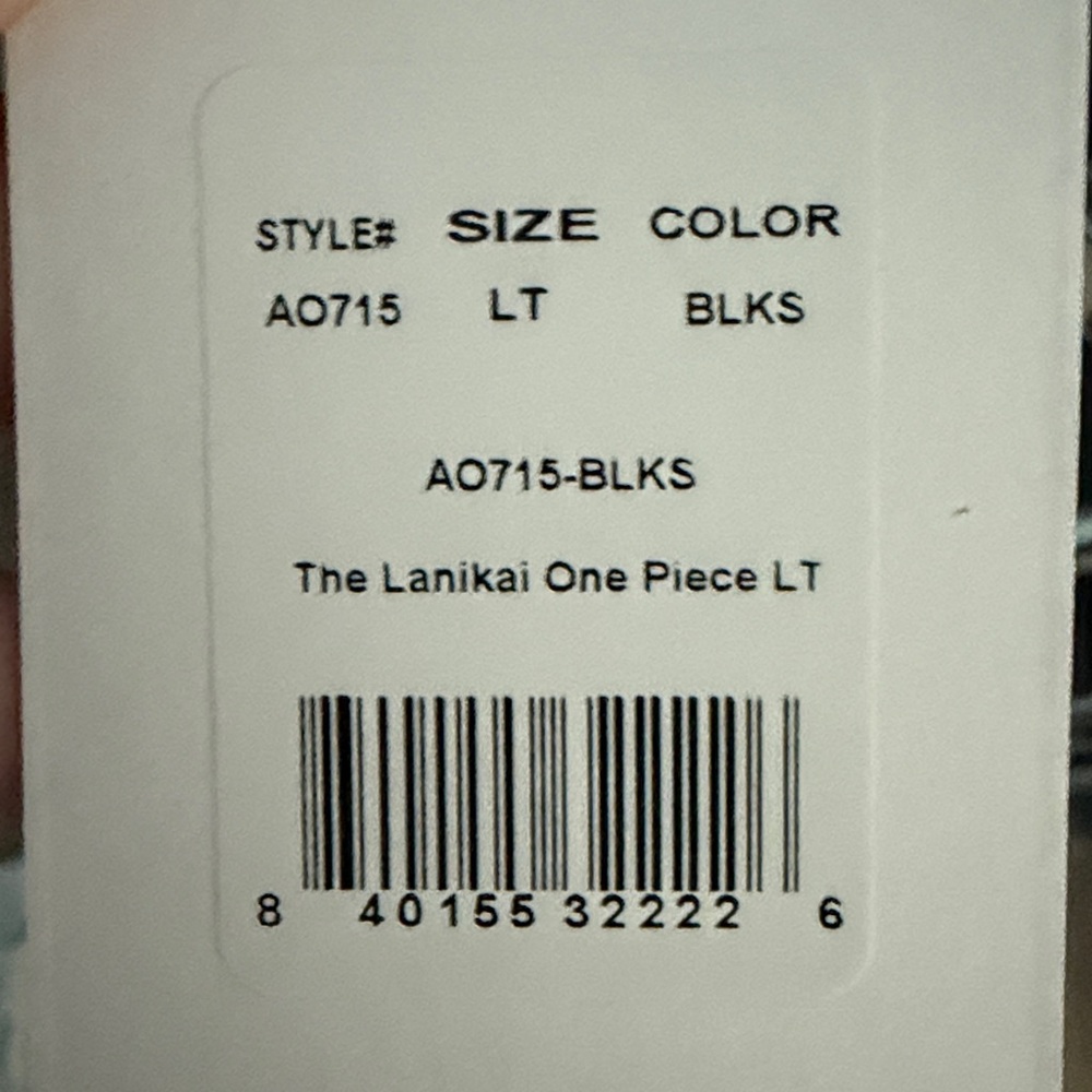 Andie The Lanikai - Lurex Rib - Black Silver - Long Torso Size L. LONG TORSO. - Picture 4 of 8